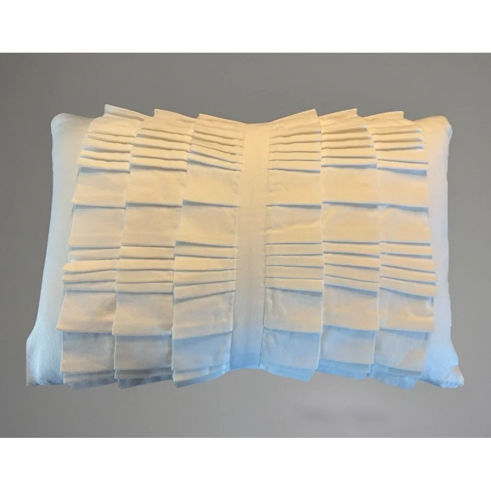 Simply Vera Vera Wang Center Pleated Decorative Pillowcase Only 12 X 18 White